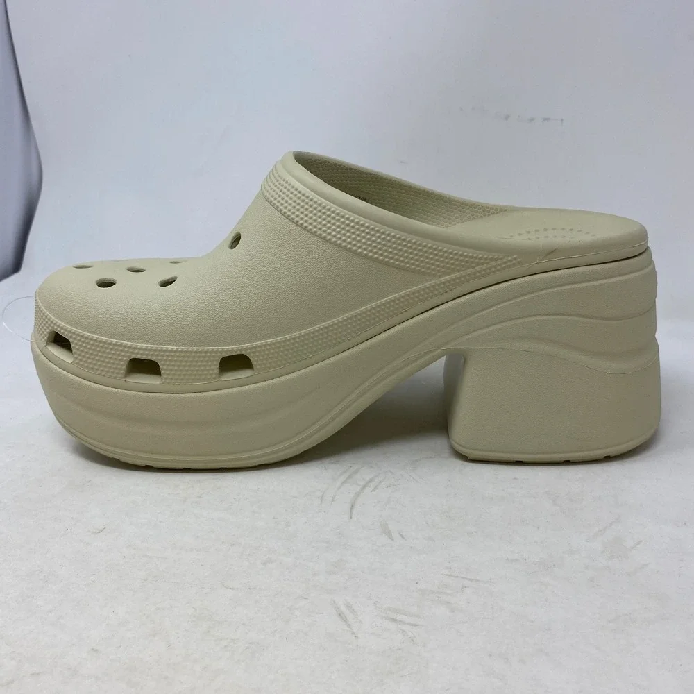 Crocs Siren Clog Bone Platform High Block Heel‎ Mens 10 Womens 12 208547